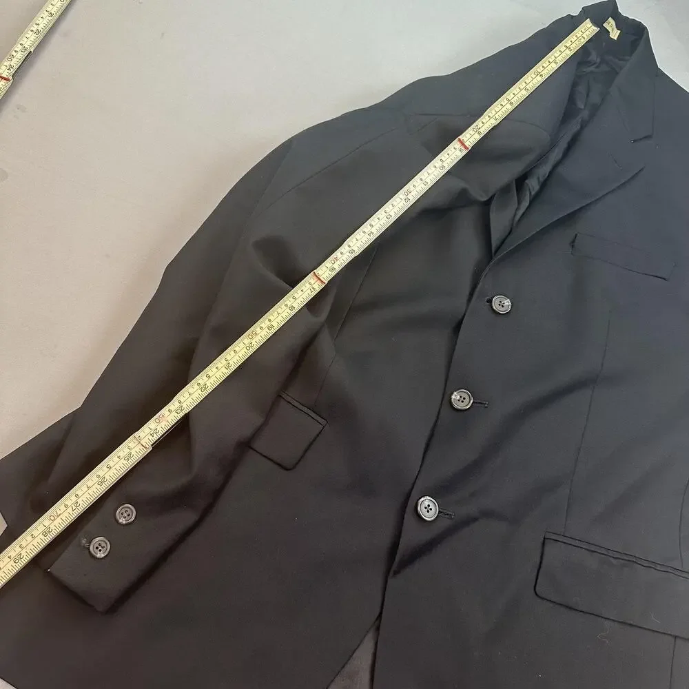 Lauren Ralph Lauren Blazer Mens 42L Black Wool Cashmere Sport Coat 3 Button